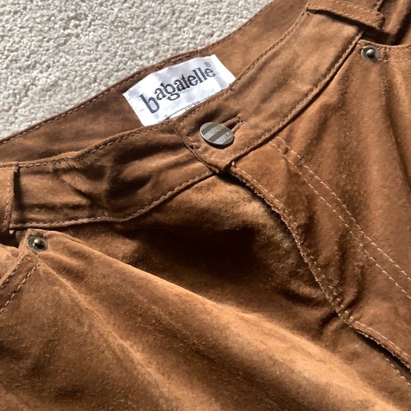 Bagatelle Brown Leather Pants - Picture 3 of 7